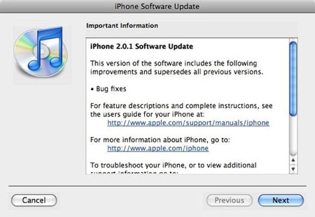 iphone OS 2.0.1