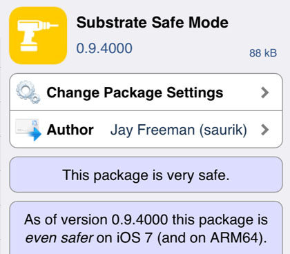 Substrate Safe Mode Cydia