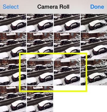 iPhone iOS 7 burst mode