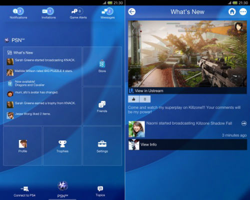 PS4 Mobile App PlayStation 4 iOS App