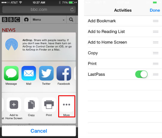 How to set up extensions in Safari in iOS 8