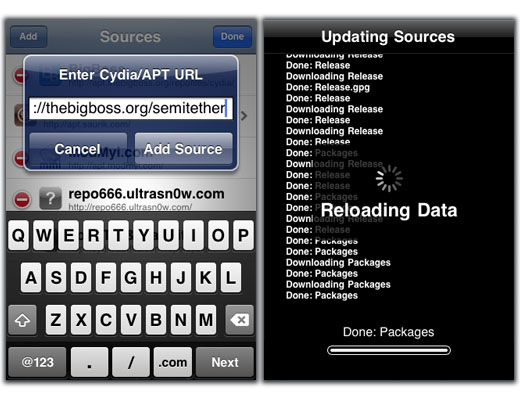 Semi-tethered jailbreak iOS 5 photo 3 SemiTether package iOS 5 jailbreak step 3