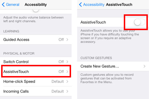 Assistive Touch iOS 7 Assistive Touch