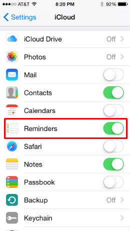 How to share reminder lists in iOS 8