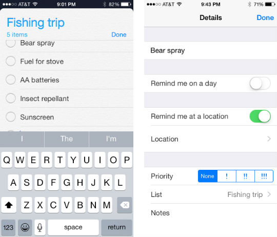How to share reminder lists in iOS 8
