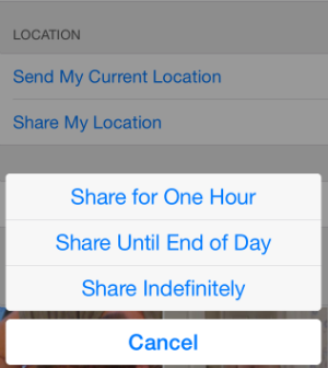 Share My Location iOS 8 Share My Location