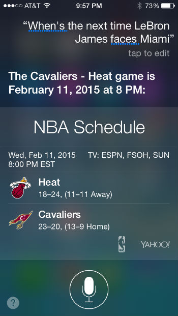 Sports questions to ask Siri. Sports questions to ask Siri.