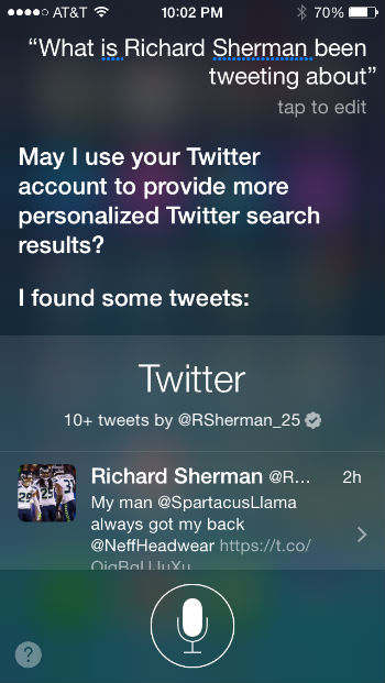 Sports questions to ask Siri.