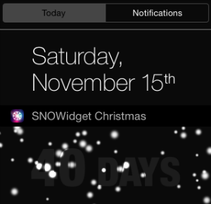 SNOWidget November 2014 iPhone Widgets