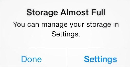 iPhone Storage Full iPhone Storage Full