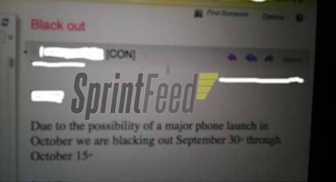 Sprint memo screenhot Sprint iPhone 5