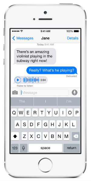 Tap to talk iOS 8 iOS 8 Messages app improvements