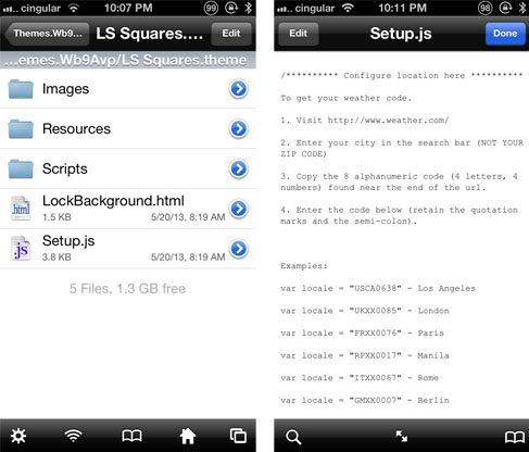 setup iFile LS Squares Metro LS Squares jailbreak theme Windows