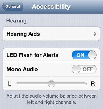 accessibility flash alert light tip iPhone flash alert
