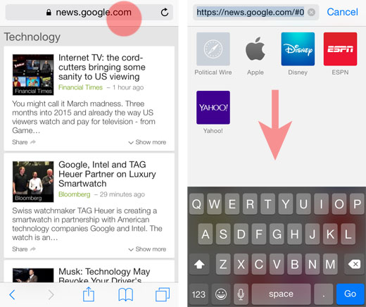 Safari iOS see full site view” title=