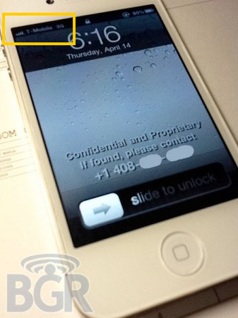T-Mobile test iPhone revealed