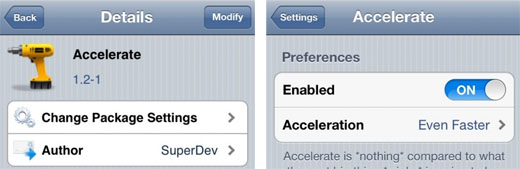 accelerate tweak iOS