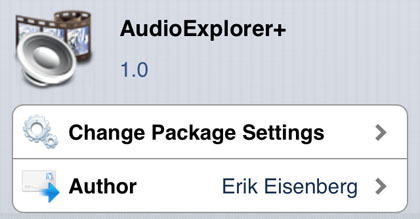AudioExplorer+ tweak Cydia iOS