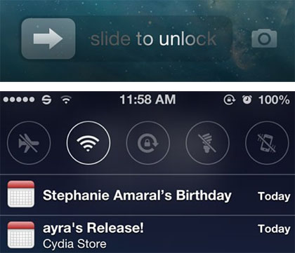 iOS Ayra lock screen iOS 7 Ayra tweak Cydia iOS