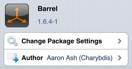Barrel iPhone tweak