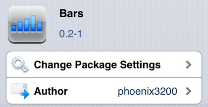 iOS signal bars detail Bars tweak Cydia iOS