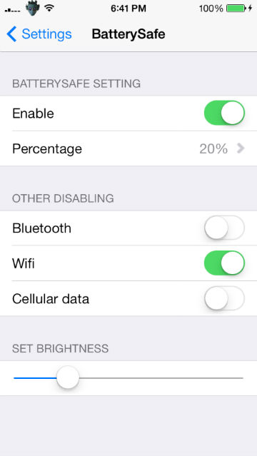 jailbreak tweak BatterySafe