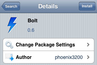iPhone jailbreak tweak Bolt battery iOS tweak Bolt