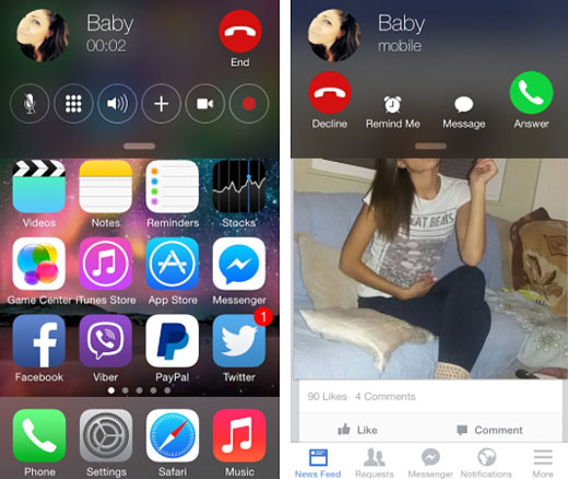 cydia tweak CallBar for iOS 8 update iOS 8 jailbreak CallBar updated