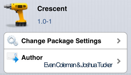Crescent tweak Cydia iOS