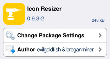 cydia tweak icon resizer iOS 7 jailbreak Icon Resizer