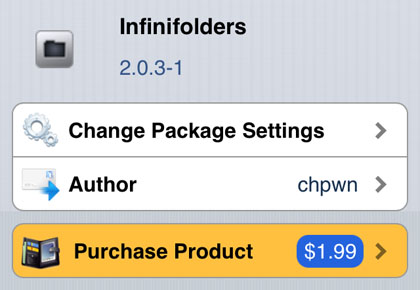 Infinifolders tweak iOS 6