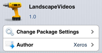 LandscapeVideos tweak Cydia iOS