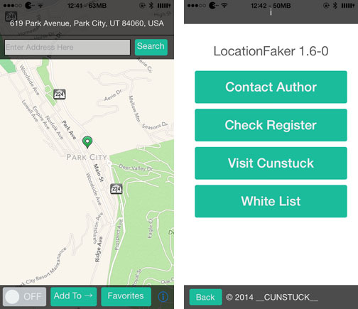 iOS 7 jailbreak LocationFaker