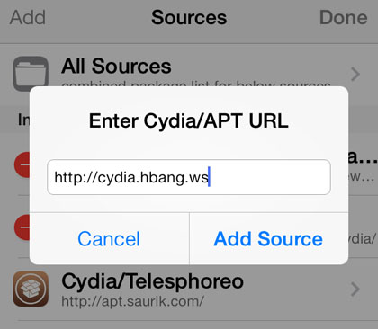 cydia tweak add HASHBANG repository iOS 7 jailbreak add repo