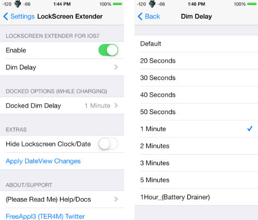 LockScreen Extender Cydia tweak