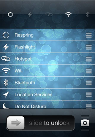 Lockscreentoggles tweak Cydia iOS