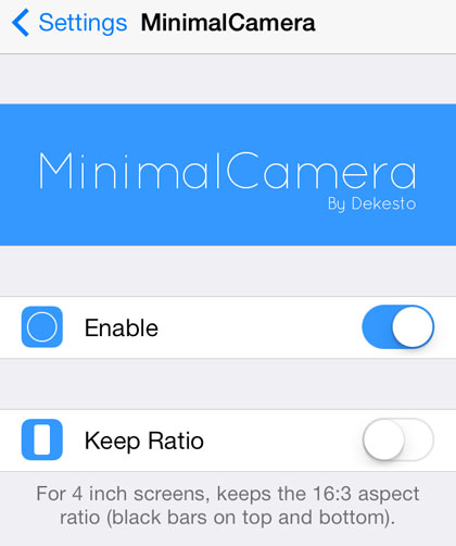 cydia tweak camera interface2 iOS 7 jailbreak minimal camera2