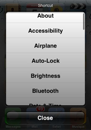 MultiShortcut tweak Cydia iOS