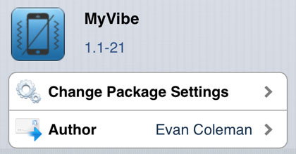 iOS MyVibe iPhone vibration MyVibe tweak Cydia iOS