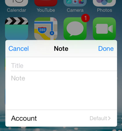create notes Activator notes tweak iOS 7