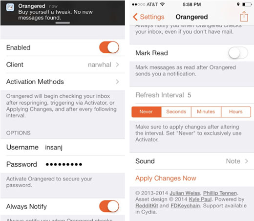 iOS 7 jailbreak Orangered