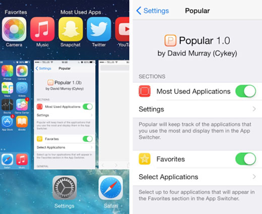 iOS 8 app switcher tweak