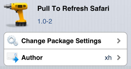 tweak pull to refresh pull to refresh Safari iPhone