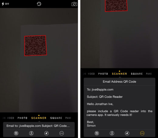 iOS 8 QR code