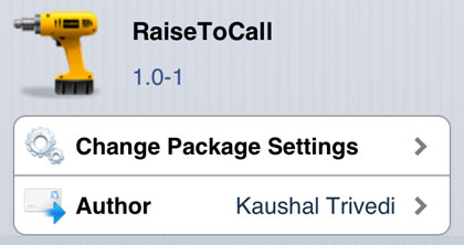 iOS RaiseToCall phone shortcut RaiseToCall tweak Cydia iOS