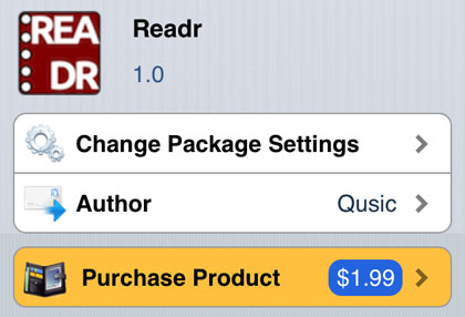 iOS reader tweak Cydia Readr tweak Cydia iOS