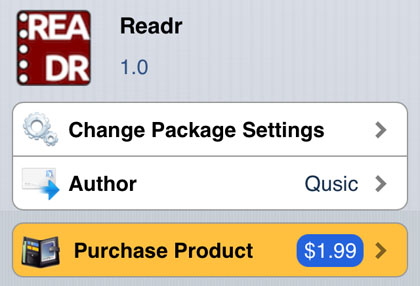 Readr tweak Cydia iOS