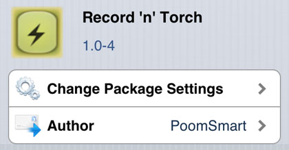 Record n Torch tweak Cydia iOS