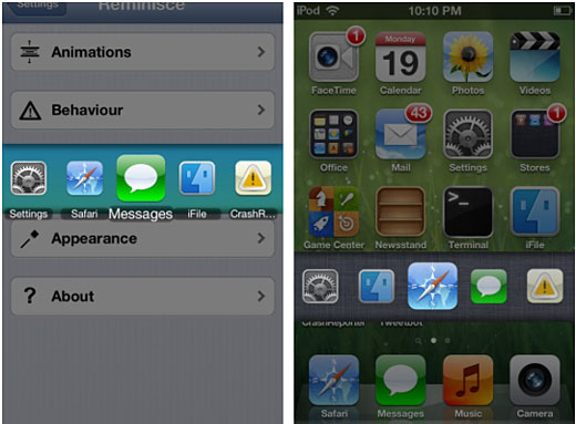 Cydia tweak reminisce iOS tweak recent app switcher