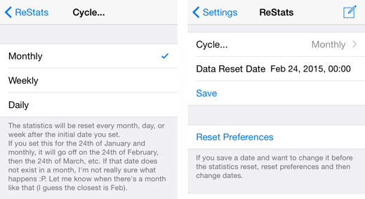 iOS 8 reset stats 2